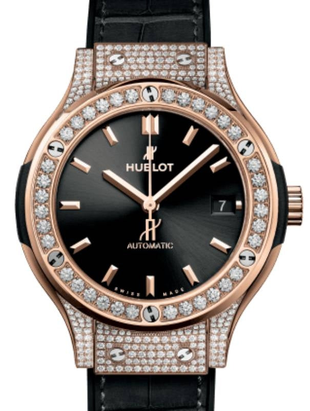 Hublot Classic Fusion 3-Hands King Gold Pave 38mm 565.OX.1480.LR.1604 - BRAND NEW