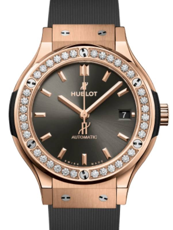 Hublot Classic Fusion 3-Hands Racing Grey King Gold Diamonds 38mm 565.OX.7081.RX.1204 - BRAND NEW