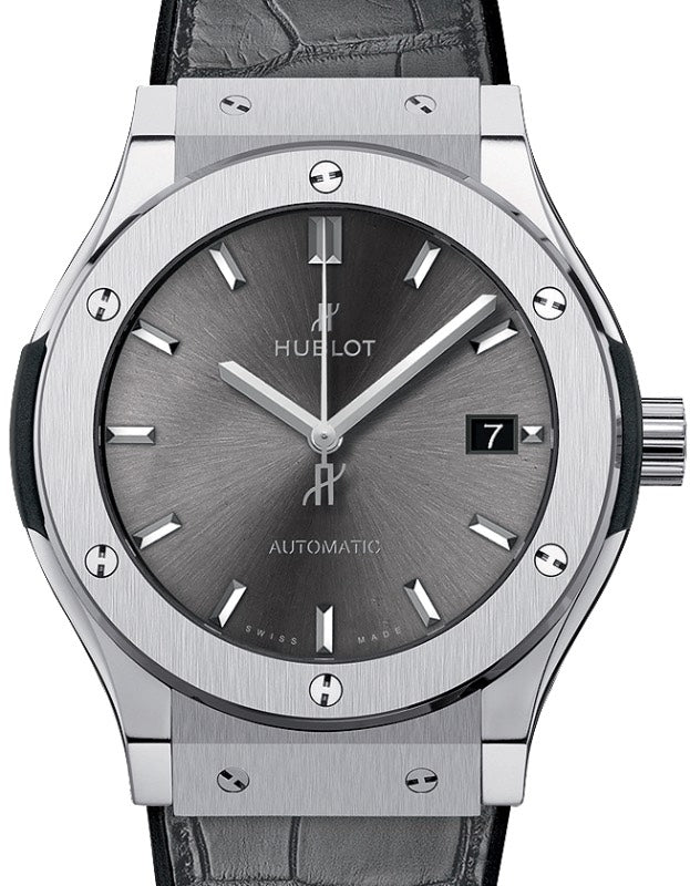 Hublot Classic Fusion 3-Hands Titanium 45mm Grey Dial 511.NX.7071.LR