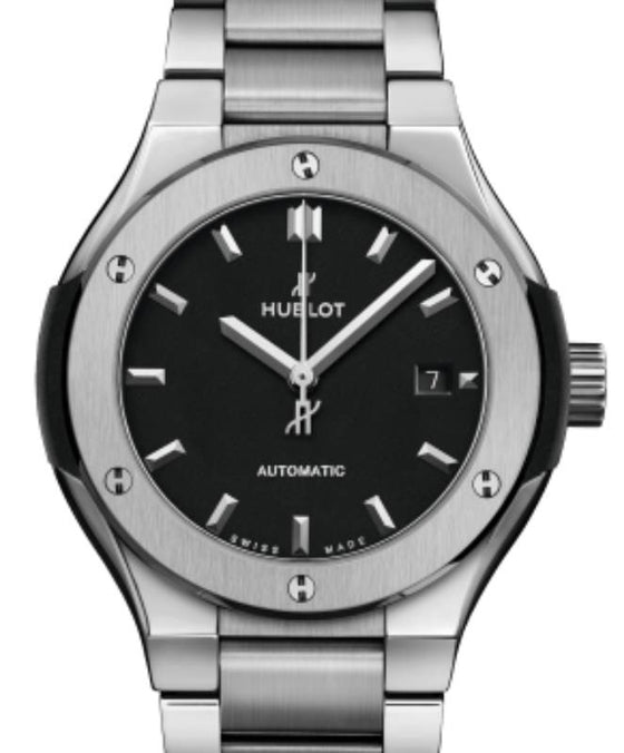 Hublot Classic Fusion 3-Hands Titanium Bracelet 33mm 585.NX.1170.NX - BRAND NEW