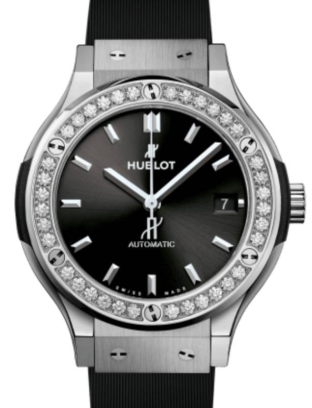 Hublot Classic Fusion 3-Hands Titanium Diamonds 38mm 565.NX.1470.RX.1204 - BRAND NEW