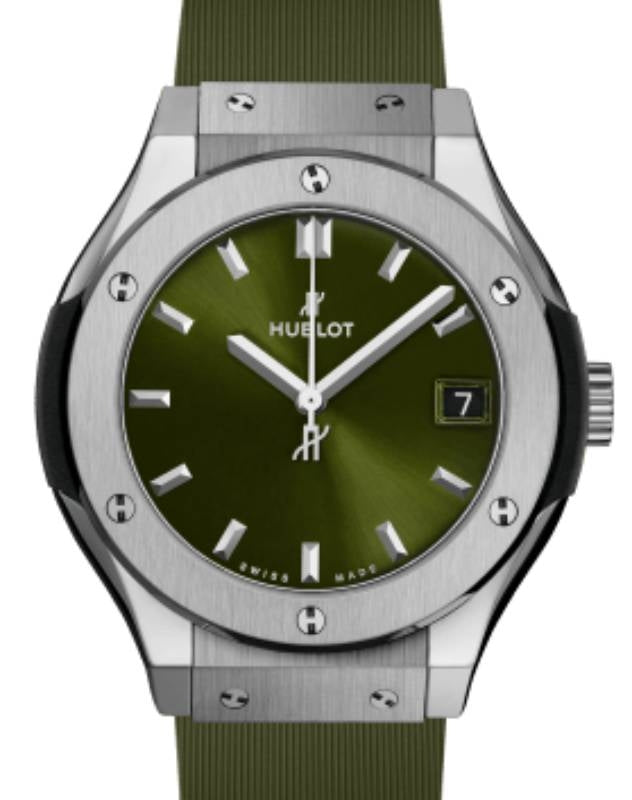 Hublot Classic Fusion 3-Hands Titanium Green 33mm 581.NX.8970.RX - BRAND NEW
