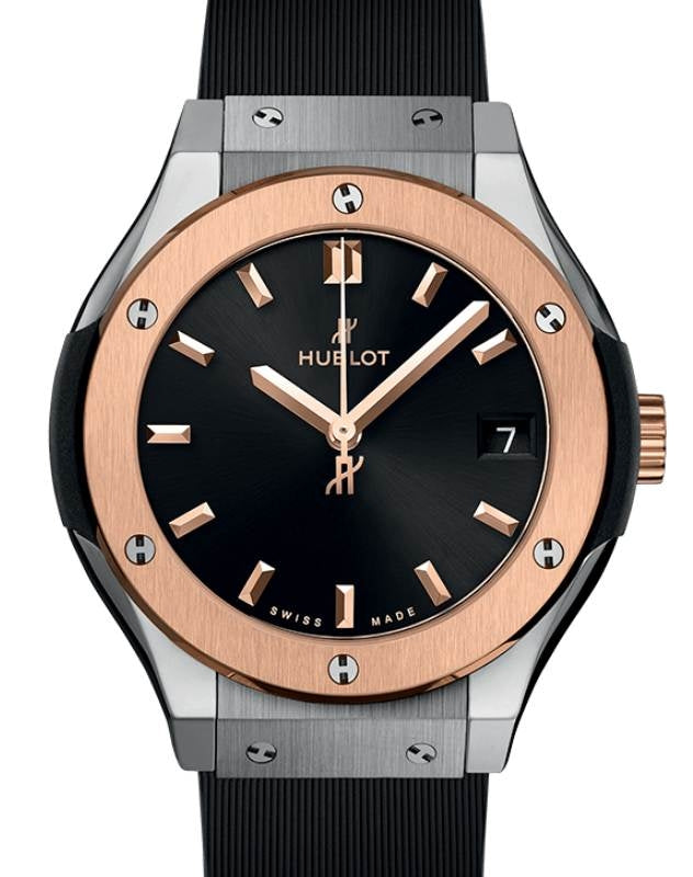 Hublot Classic Fusion 3-Hands Titanium King Gold Black 33mm Quartz 581.NO.1480.RX - BRAND NEW