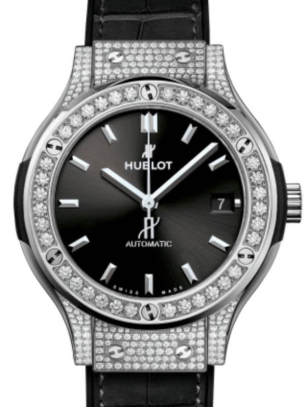 Hublot Classic Fusion 3-Hands Titanium Pave 38mm 565.NX.1470.LR.1604 - BRAND NEW