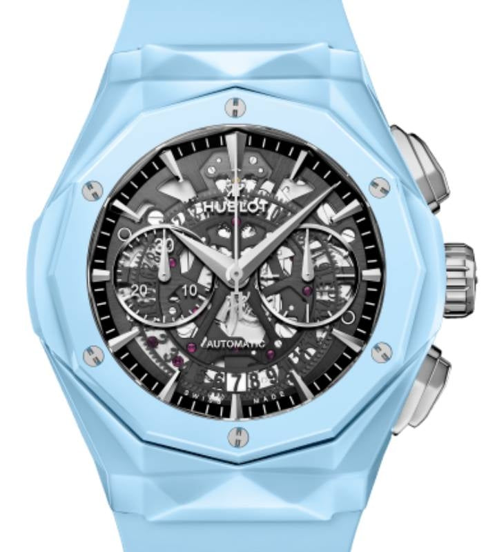 Hublot Classic Fusion Aerofusion Chronograph Orlinski Sky Blue Ceramic Limited Edition 45mm 525.ES.0170.RX.ORL22 - BRAND NEW