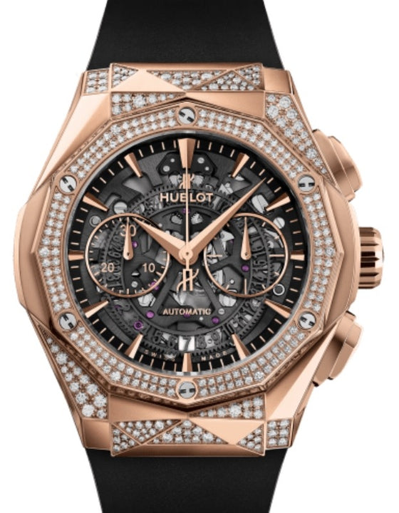 Hublot Classic Fusion Aerofusion Orlinski Chronograph Orlinski King Gold Alternative Pave 45mm Skeleton Sapphire Dial 525.OX.0180.RX.1804.ORL19
