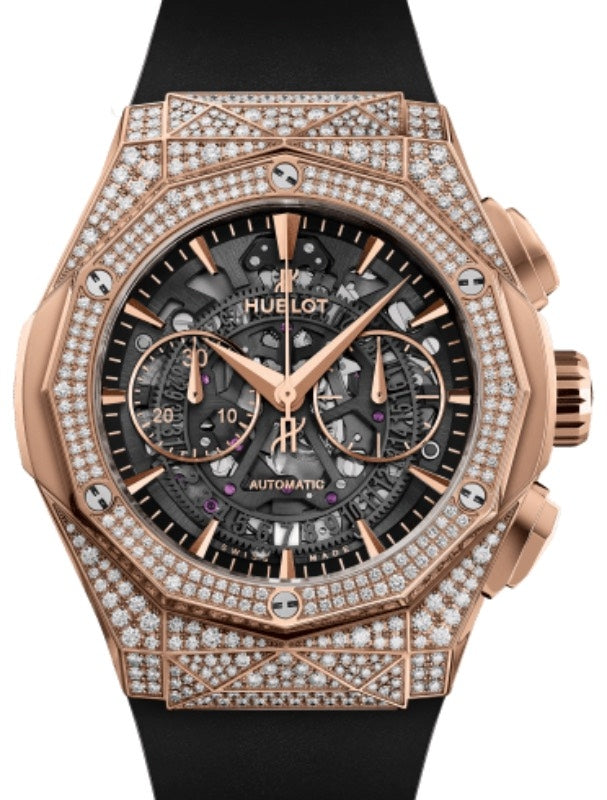 Hublot Classic Fusion Aerofusion Orlinski Chronograph Orlinski King Gold Pav? 45mm Skeleton Sapphire Dial 525.OX.0180.RX.1704.ORL19