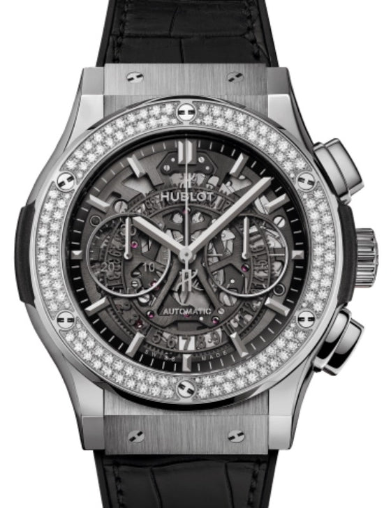 Hublot Classic Fusion Chronograph Aerofusion Titanium Diamonds 45mm 525.NX.0170.LR.1104 - BRAND NEW