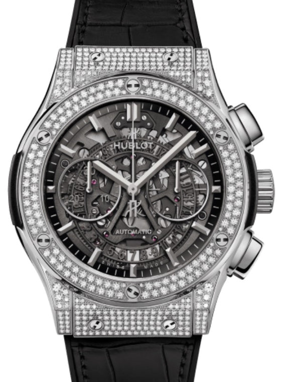 Hublot Classic Fusion Chronograph Aerofusion Titanium Pave 45mm 525.NX.0170.LR.1704 - BRAND NEW