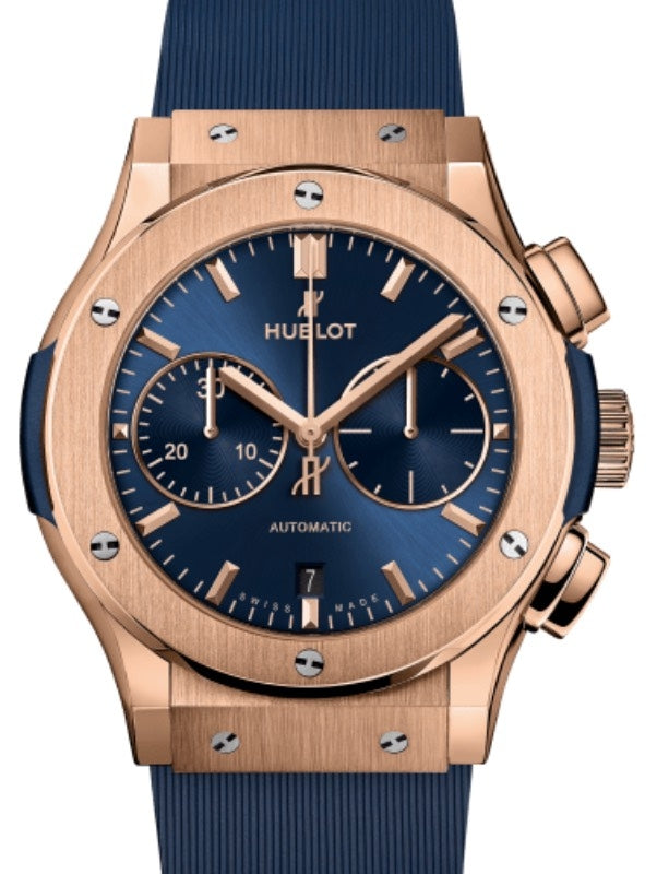 Hublot Classic Fusion Chronograph King Gold Blue 45mm 521.OX.7180.RX - BRAND NEW