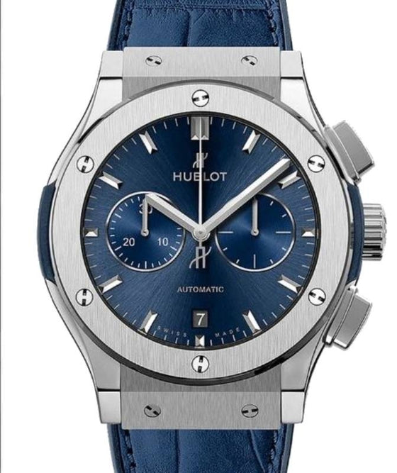 Hublot Classic Fusion Chronograph Titanium Blue 42 mm 541.NX.7170.LR - BRAND NEW