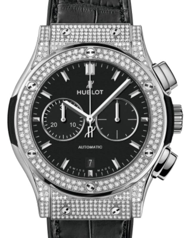 Hublot Classic Fusion Chronograph Titanium Pav? 42mm 541.NX.1171.LR.1704 - BRAND NEW