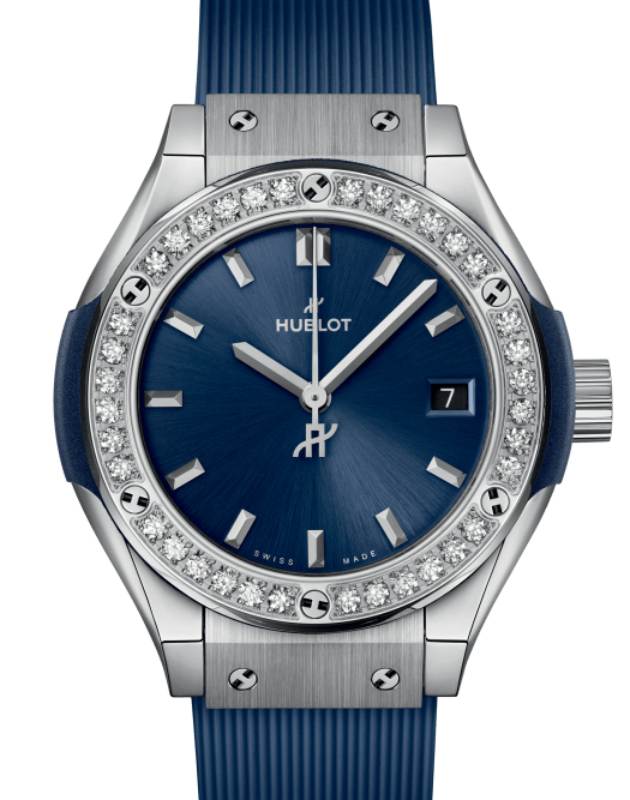 Hublot Classic Fusion Titanium Blue Diamonds 29mm 591.NX.7170.RX.1204