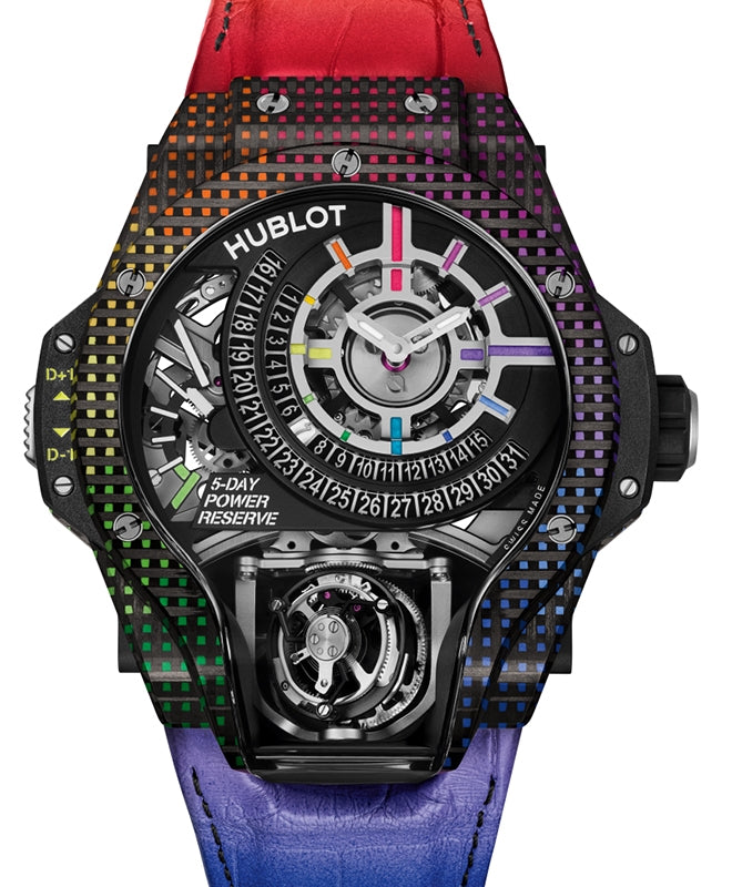 Hublot MP-09 Tourbillion Bi-Axis Rainbow 3D CARBON 49mm 909.QDRB.1120.LR - BRAND NEW