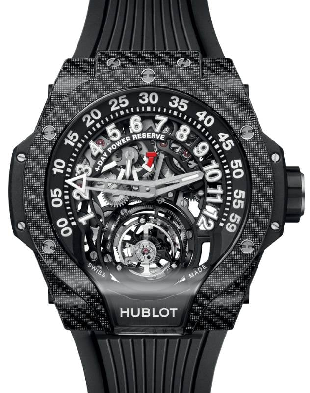 Hublot MP-13 Tourbillion Bi-Axis Retrograde Black Carbon 44mm 913.YT.1170.RX