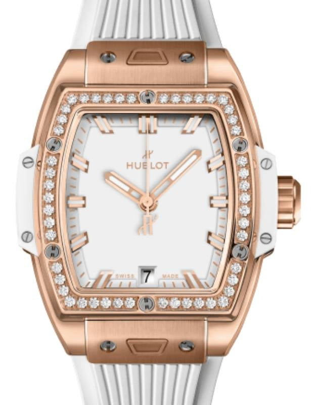 Hublot Shaped Spirit of Big Bang 3-Hands King Gold White Diamonds 39mm 662.OE.2080.RW.1204 - BRAND NEW