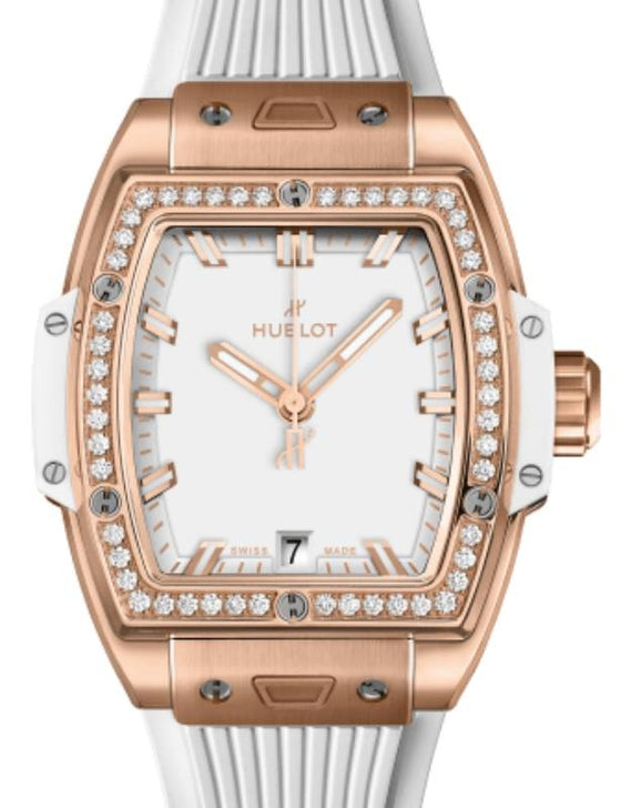 Hublot Shaped Spirit of Big Bang 3-Hands King Gold White Diamonds 39mm 662.OE.2080.RW.1204 - BRAND NEW
