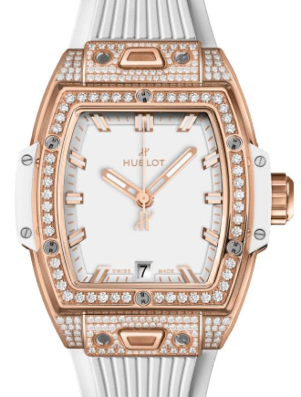 Hublot Shaped Spirit of Big Bang 3-Hands King Gold White Pave 39mm 662.OE.2080.RW.1604 - BRAND NEW