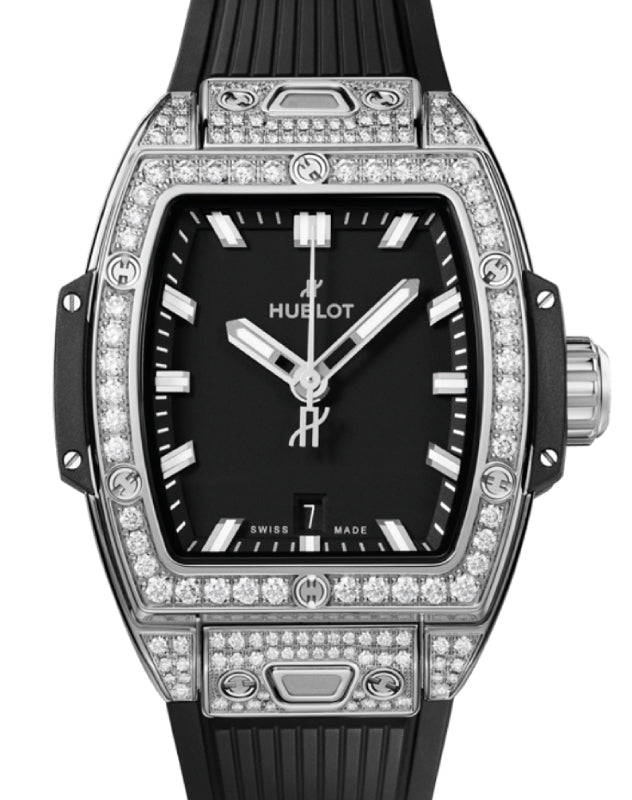 Hublot Shaped Spirit of Big Bang 3-Hands Steel Pave 32mm 682.SX.1170.RX.1604 - BRAND NEW