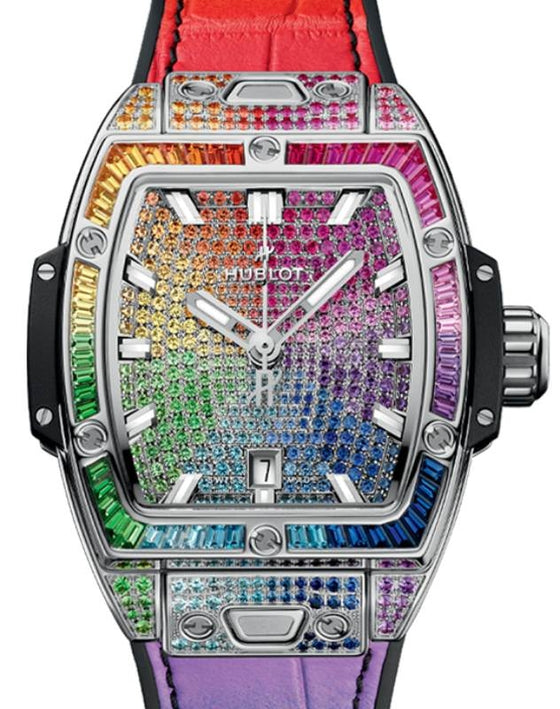 Hublot Shaped Spirit of Big Bang 3-Hands Steel Rainbow 32mm 682.SX.9900.LR.0999 - BRAND NEW