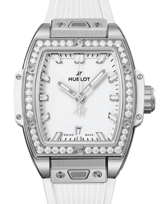 Hublot Shaped Spirit of Big Bang 3-Hands Steel White Diamonds 32mm 682.SE.2010.RW.1204 - BRAND NEW