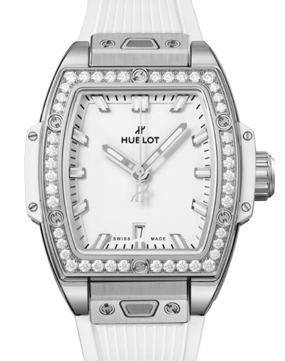 Hublot Shaped Spirit of Big Bang 3-Hands Steel White Diamonds 32mm 682.SE.2010.RW.1204 - BRAND NEW