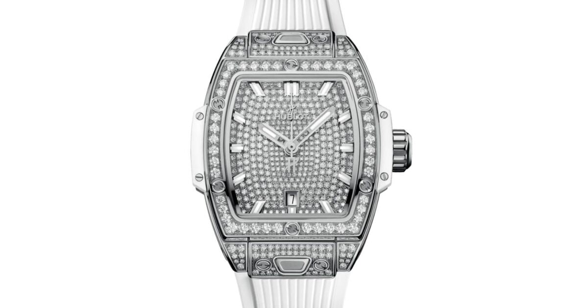 Hublot Shaped Spirit of Big Bang 3-Hands Steel White Pave 32mm 682.SE.2010.RW.1604 - BRAND NEW