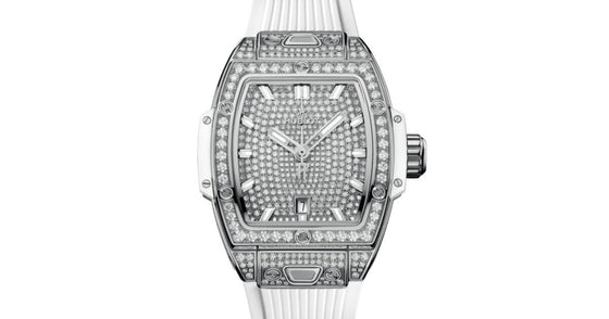 Hublot Shaped Spirit of Big Bang 3-Hands Steel White Pave 32mm 682.SE.2010.RW.1604 - BRAND NEW