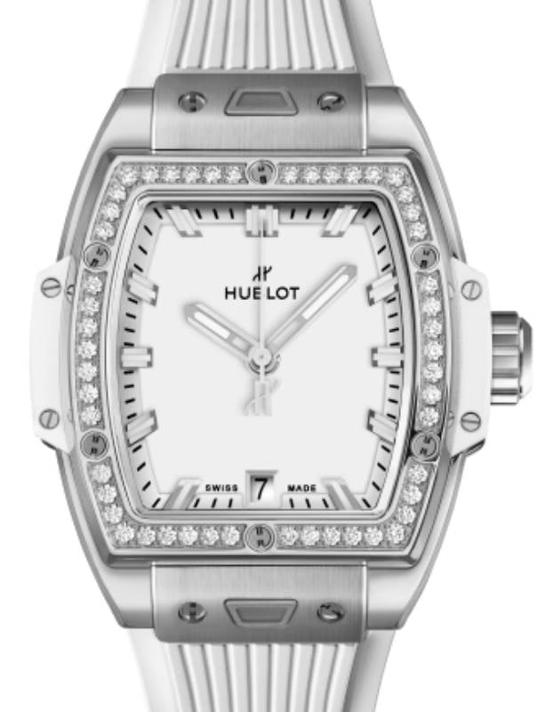 Hublot Shaped Spirit of Big Bang 3-Hands Titanium White Diamonds 39mm 662.NE.2010.RW.1204 - BRAND NEW
