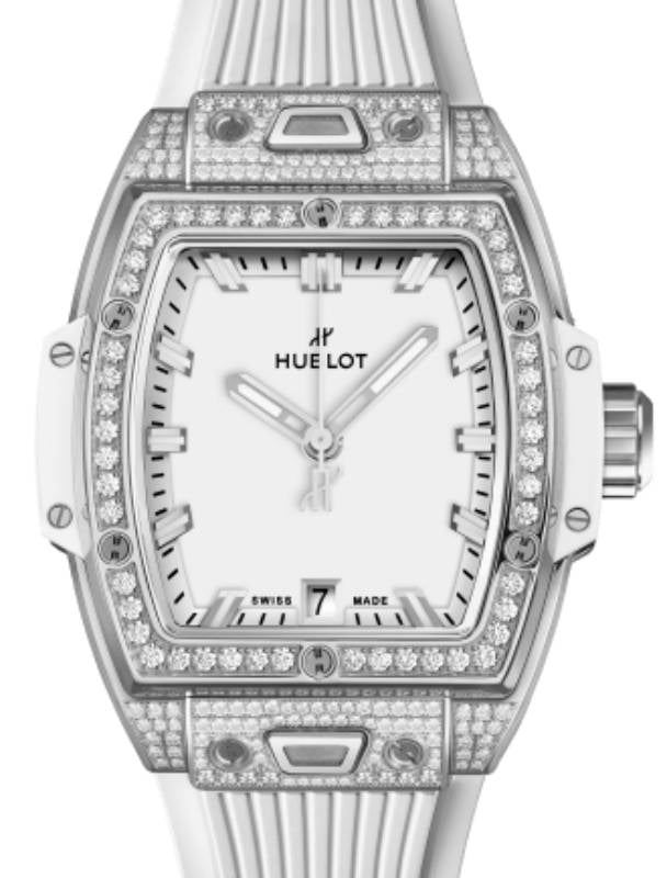 Hublot Shaped Spirit of Big Bang 3-Hands Titanium White Pave 39mm 662.NE.2010.RW.1604 - BRAND NEW
