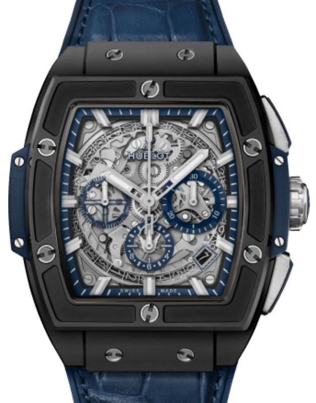 Hublot Shaped Spirit of Big Bang Chronograph Ceramic Blue 42mm 641.CI.7170.LR