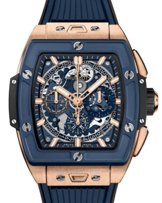 Hublot Shaped Spirit of Big Bang King Gold Blue Ceramic 42mm 642.OL.7180.RX