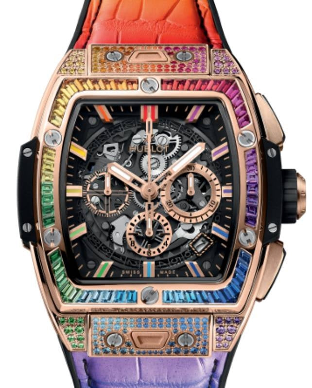 Hublot Shaped Spirit of Big Bang Chronograph King Gold Rainbow 42mm 642.OX.0118.LR.0999 - BRAND NEW