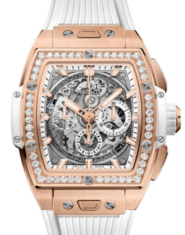 Hublot Shaped Spirit of Big Bang Chronograph King Gold White Diamonds 42mm 642.OE.2010.RW.1204 - BRAND NEW