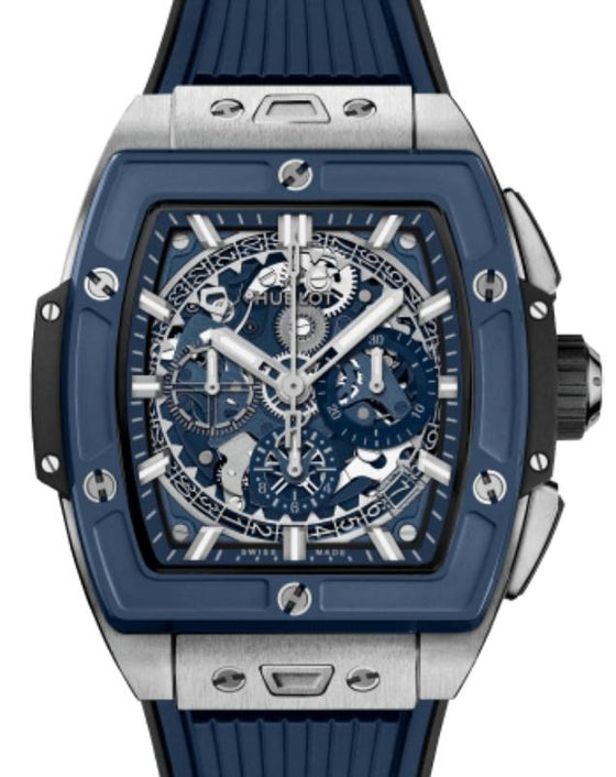 Hublot Shaped Spirit of Big Bang Titanium Blue Ceramic 42mm 642.NL.7170.RX