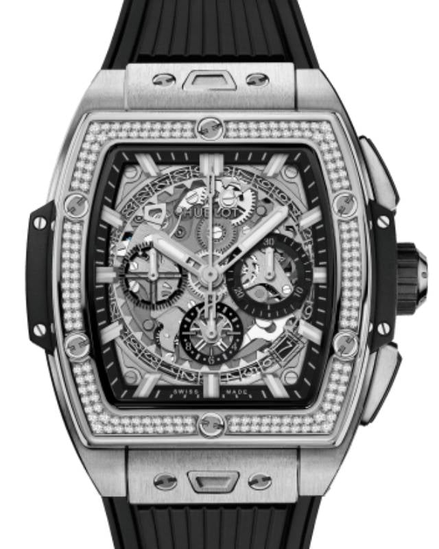Hublot Shaped Spirit of Big Bang Chronograph Titanium Diamonds 42mm 642.NX.0170.RX.1104 - BRAND NEW