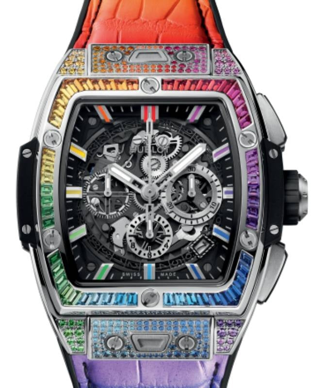 Hublot Shaped Spirit of Big Bang Chronograph Titanium Rainbow 42mm 642.NX.0117.LR.0999 - BRAND NEW