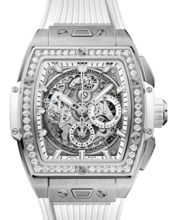 Hublot Shaped Spirit of Big Bang Chronograph Titanium White Diamonds 42mm 642.NE.2010.RW.1204 - BRAND NEW