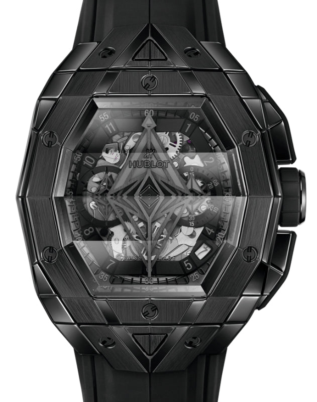 Hublot Shaped Spirit of Big Bang Partnerships Sang Bleu All Black Ceramic 648.CX.0114.RX.MXM23 - BRAND NEW