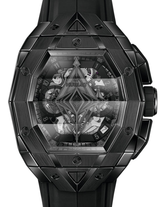 Hublot Shaped Spirit of Big Bang Partnerships Sang Bleu All Black Ceramic 648.CX.0114.RX.MXM23 - BRAND NEW