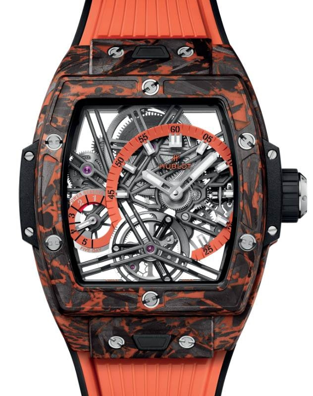 Hublot Shaped Spirit of Big Bang Tourbillon Orange Carbon 42mm 645.QO.4710.RX