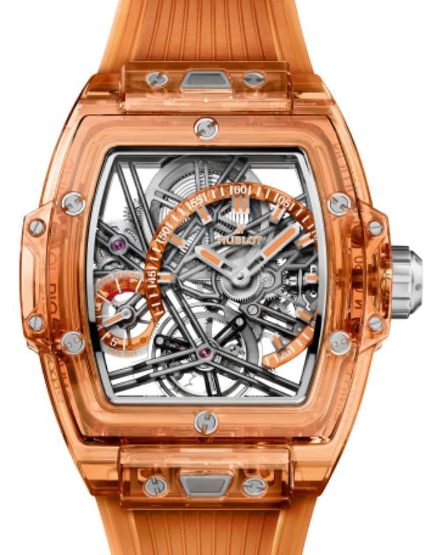 Hublot Shaped Spirit of Big Bang Tourbillon Orange Sapphire 42mm 645.JO.0120.RT - BRAND NEW
