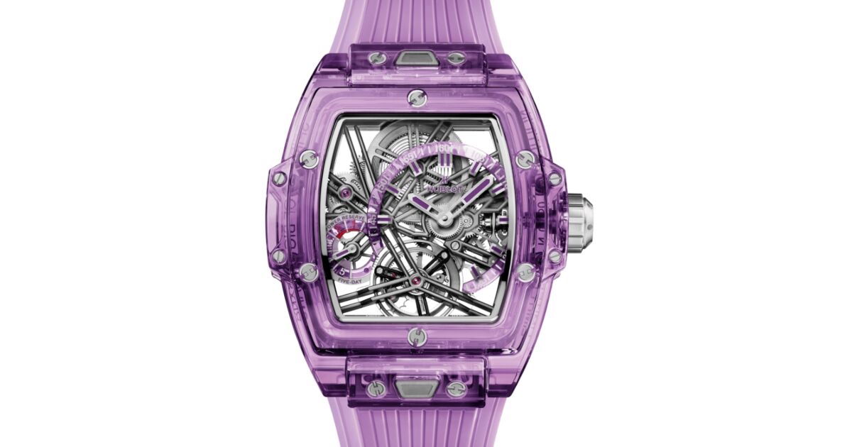 Hublot Shaped Spirit of Big Bang Tourbillon Purple Sapphire 42mm 645.JM.0120.RT - BRAND NEW