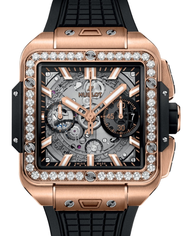 Hublot Shaped Square Bang Unico King Gold Diamonds 42mm 821.OX.0180.RX.1204