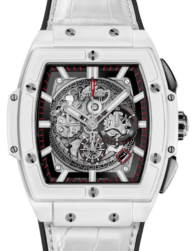 Hublot Shaped Spirit of Big Bang Chronograph White Ceramic 45mm 601.HX.0173.LR