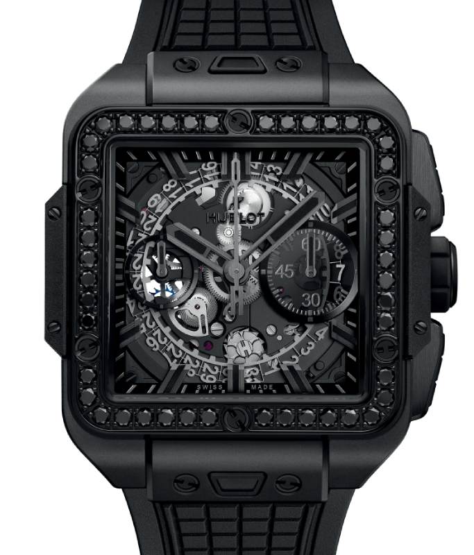 Hublot Square Bang Unico All Black Diamonds 821.CX.0140.RX.1200