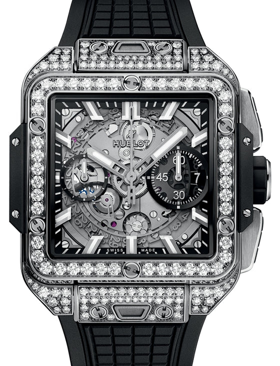 Hublot Square Bang Unico Titanium Pave 42mm 821.NX.0170.RX.1604