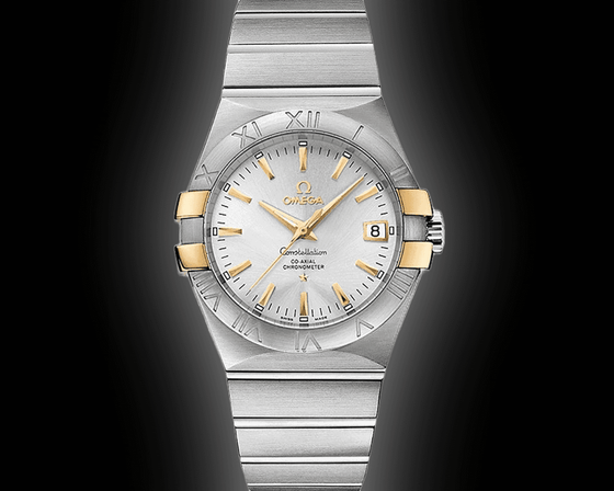 Omega Constellation Co-Axial 123.20.38.21.06.001 38mm Grey Index Roman Yellow Gold Stainless Steel - BRAND NEW