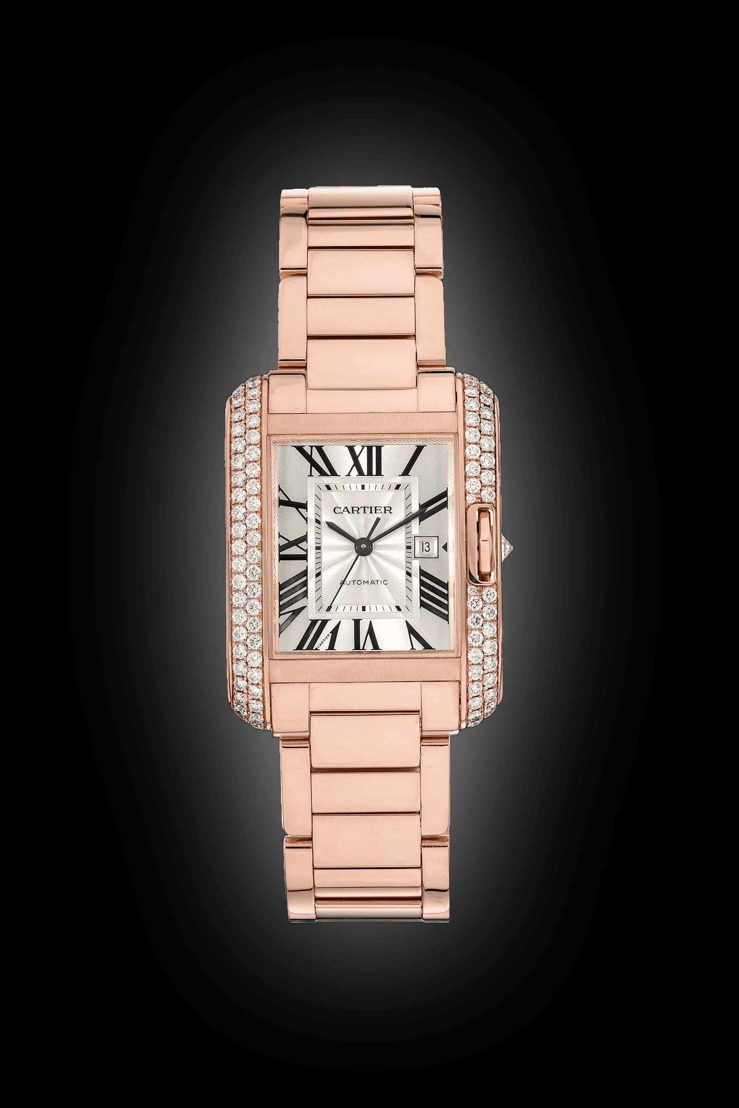 CARTIER WT100016 TANK ANGLAISE 18K PINK GOLD, DIAMONDS - BRAND NEW