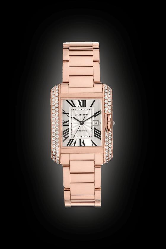 CARTIER WT100016 TANK ANGLAISE 18K PINK GOLD, DIAMONDS - BRAND NEW